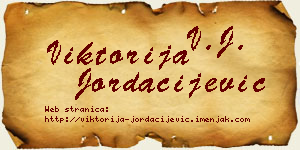 Viktorija Jordačijević vizit kartica